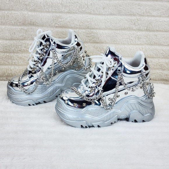 Anthony Wang | Shoes | Space Candy Platform Silver Mirror